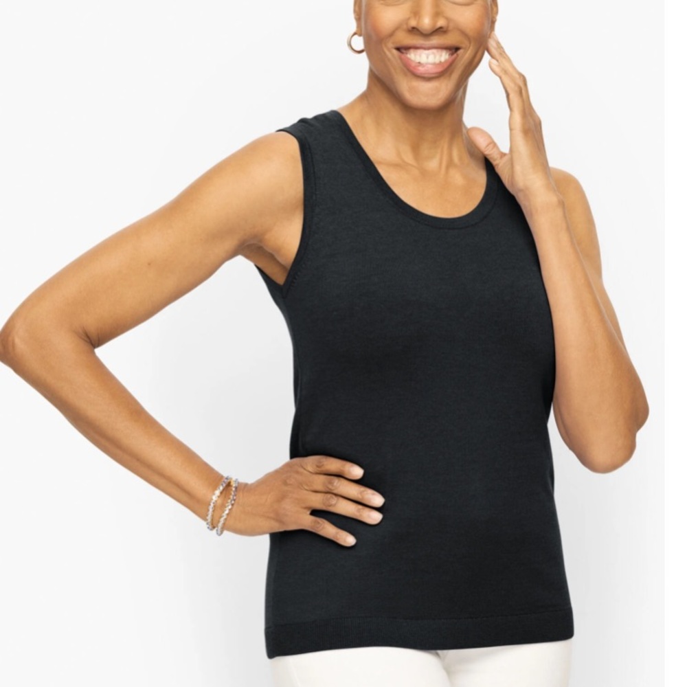 Talbots Black Sweater Vest X-Large Petite